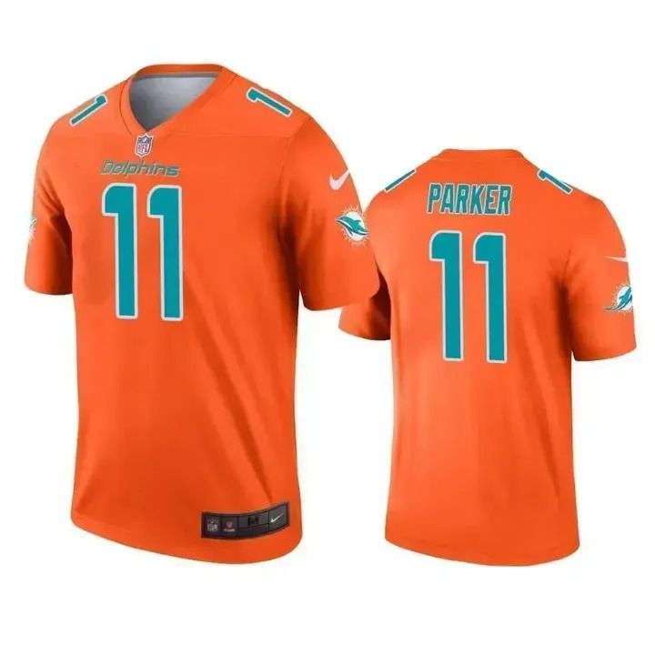 Men Miami Dolphins 11 DeVante Parker Nike Orange Inverted Legend Game NFL Jersey